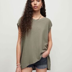 All Saints Olive Green Sanza Top